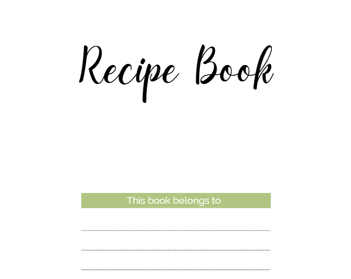 Canva Recipe Journal