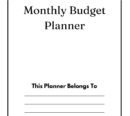 Monthly Budget Planner