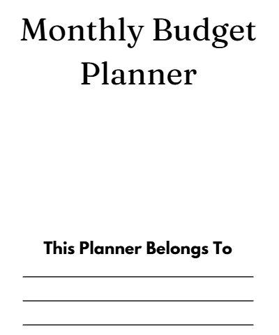 Monthly Budget Planner