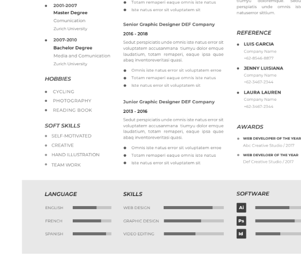 Professional CV Resume Vol.19