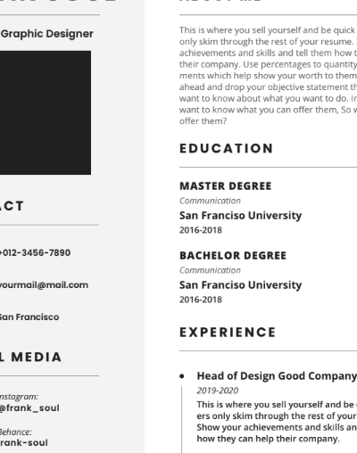 Professional CV Resume Vol.13