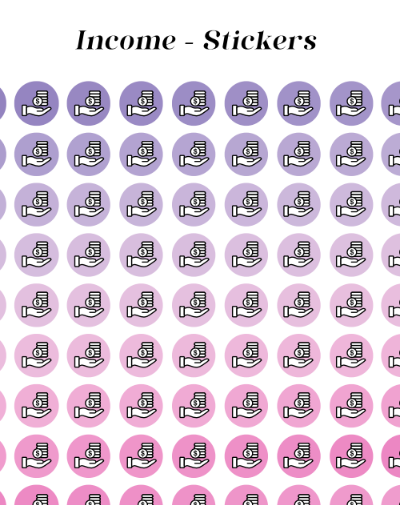 Income Exoense Sticker