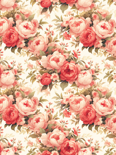 floral peach boho pastel 1