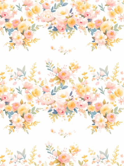 floral peach boho pastel