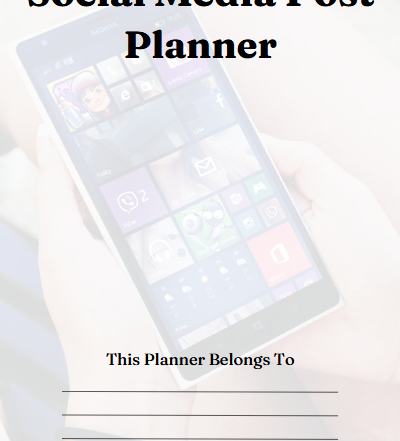 Social Media Post Monthly Planner