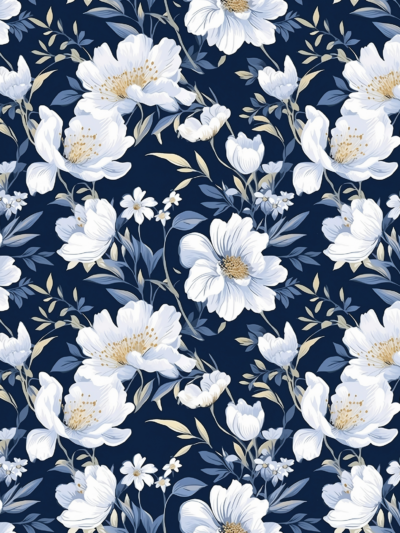 floral icy blue flower 2