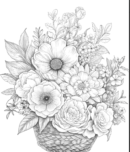 243 Baskets with flowers