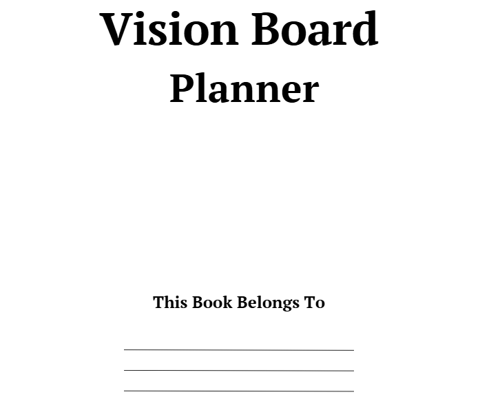 Vision Board Planner Canva
