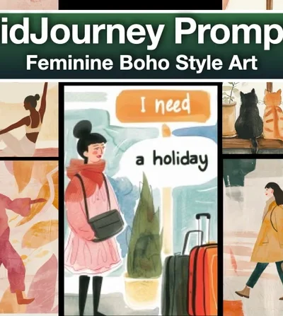Boho Art Midjourney Prompts