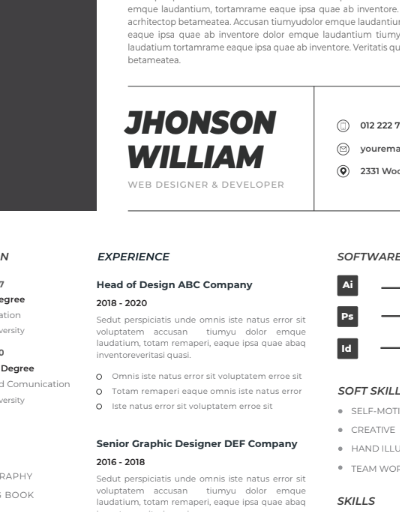 Professional CV Resume Vol.29