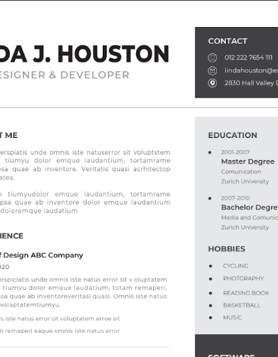 Professional CV Resume Vol.37