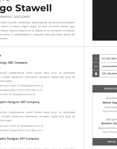 Professional CV Resume Vol.17