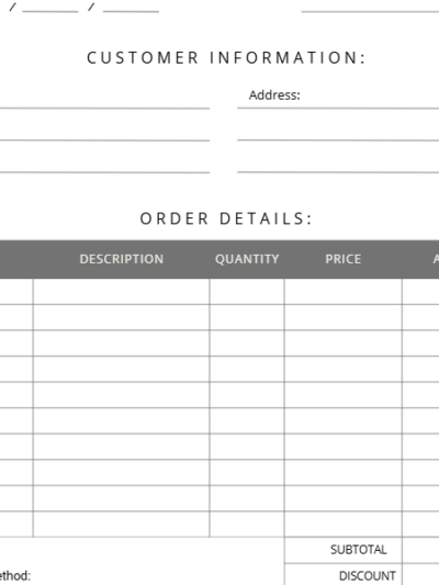 Order Form