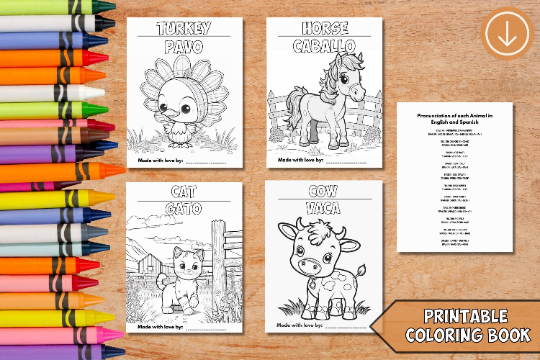 Barnyard Bilinguals Coloring and Learning Book