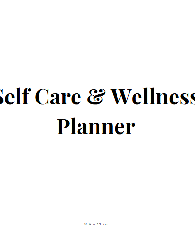 Self Care & Wellness Planner