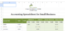 accounting spreadsheet templates for small busine