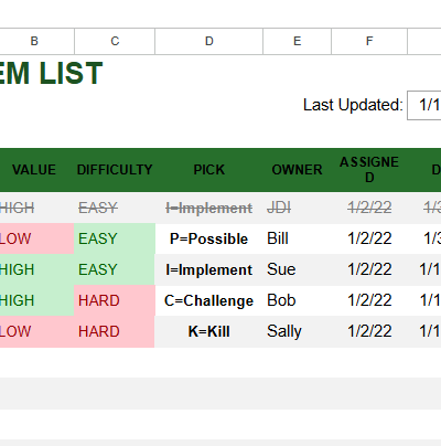action list with PICK.xlsx