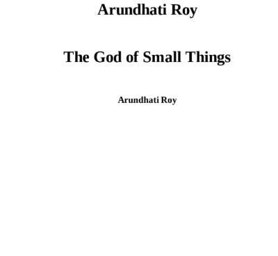The god of small things