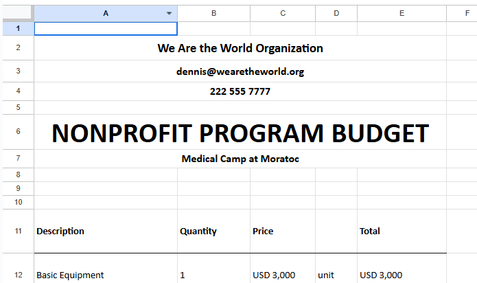 Free Nonprofit Program Budget Template.xlsx