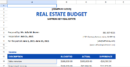 Free Simple Real Estate Budget Template.xlsx