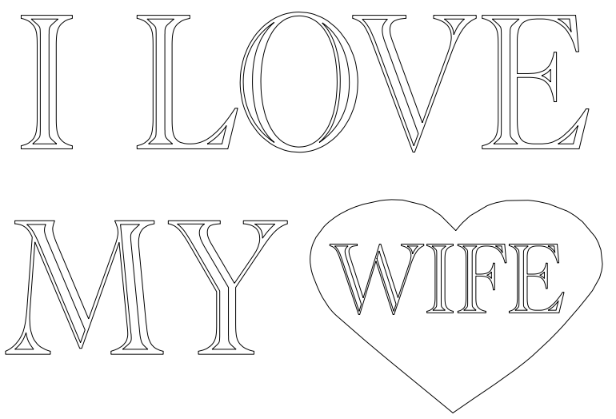 i love my wife,h