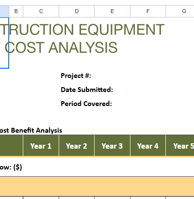 Construction Equipment Cost Analysis.xlsx