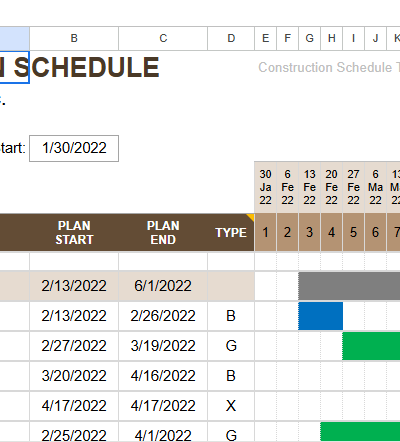 construction schedule weekly.xlsx