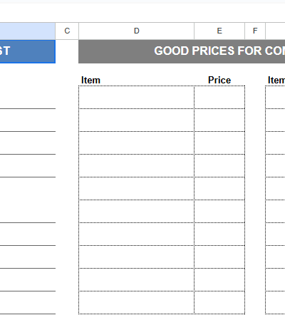 grocery list with prices.xlsx