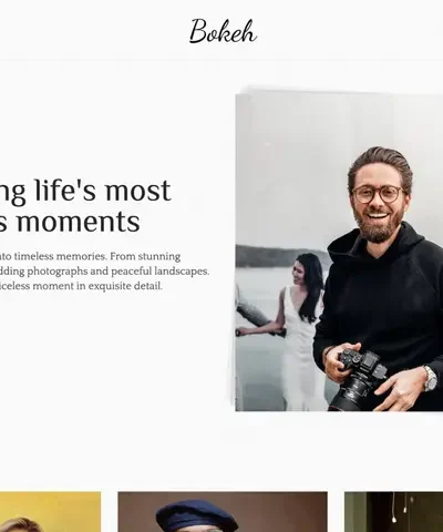 elements bokeh photography portfolio theme