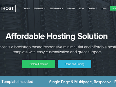 elements flathost wordpress hosting theme