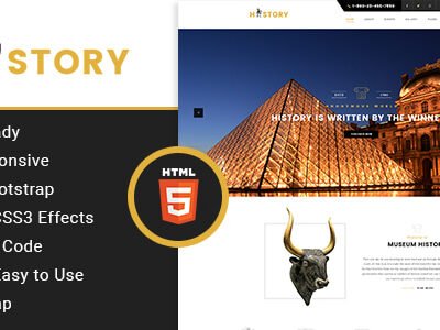 elements history museum exhibition wordpress theme
