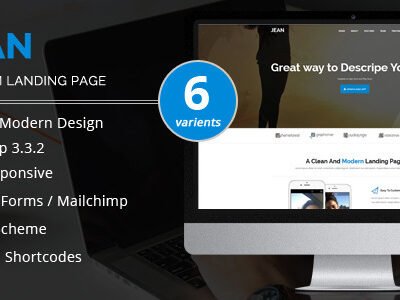 elements jean landing page template