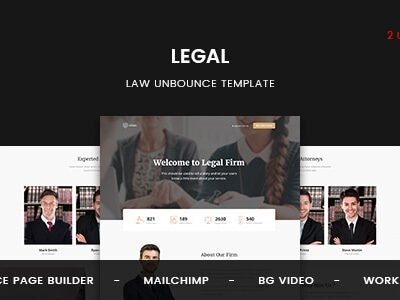 elements legal law unbounce template