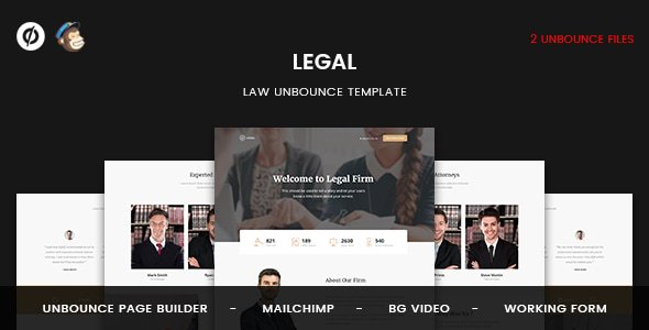 elements legal law unbounce template