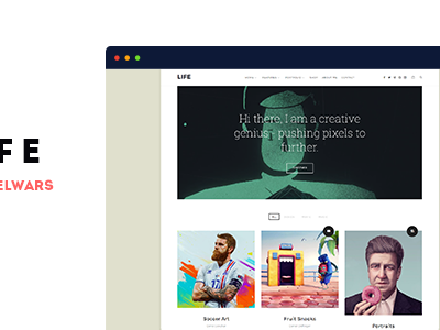 elements life boxed portfolio wordpress theme
