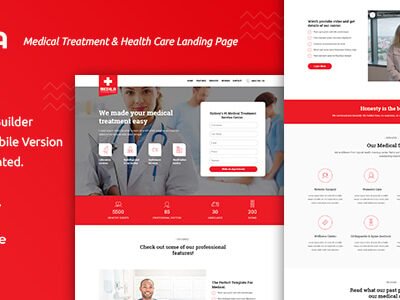 elements medila medical health care unbounce template