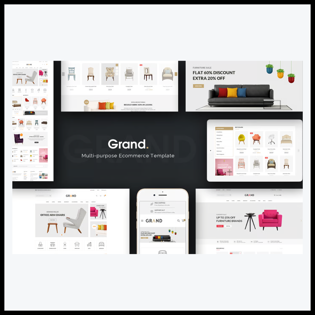 elements grand responsive furniture magento theme