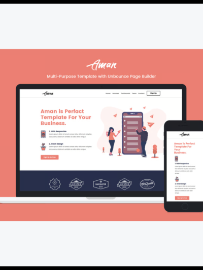 elements aman multipurpose unbounce landing page