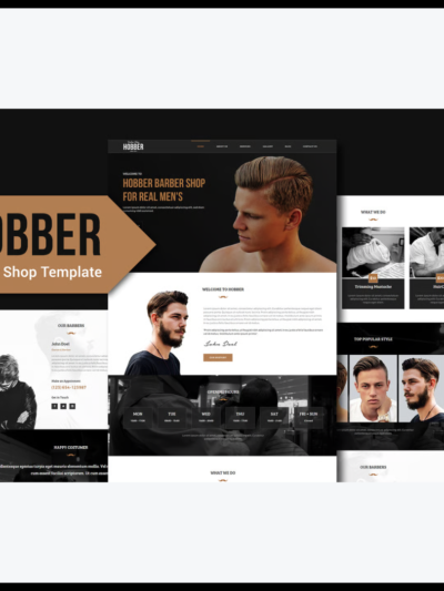 elements hobber barbershop hair salon muse template