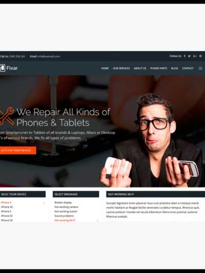 elements fixar phone computer repair theme