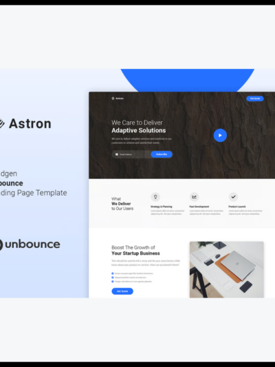 elements astron leadgen unbounce landing page
