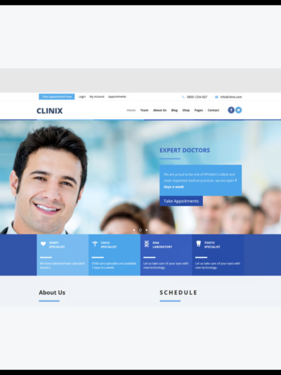 elements clinix medical unbounce landing page