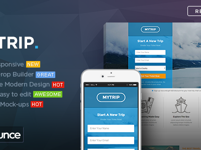 elements mytrip travel agency unbounce template