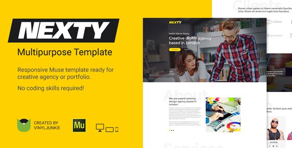elements nexty multipurpose portfolio agency template