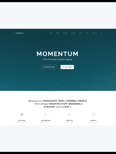 elements momentum simple creative onepage joomla