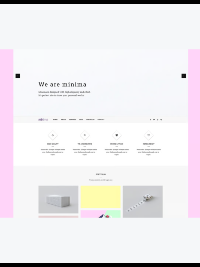 elements minima creative professional joomla template