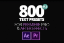 800 Text Presets