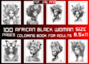 African Black Woman Adult Coloring Pages