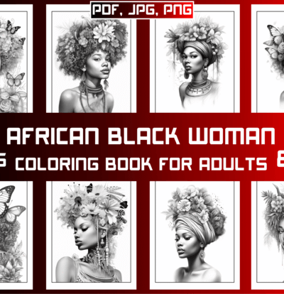 African Black Woman Adult Coloring Pages