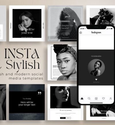 Black White Social Media Template
